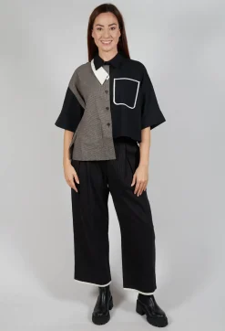 Double Collar Shirt in Black