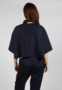 Double Collar Shirt in Navy