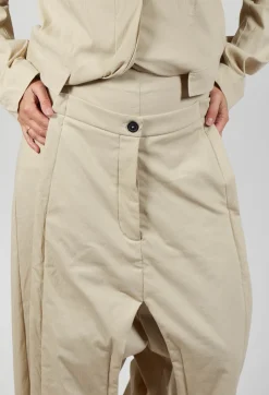 Double Front Trousers in Bone