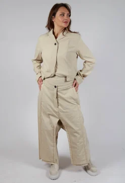 Double Front Trousers in Bone