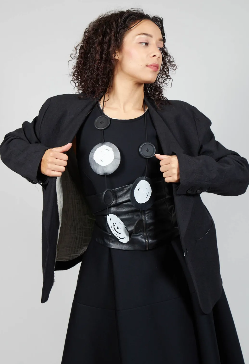 Double Lapel Blazer in Black