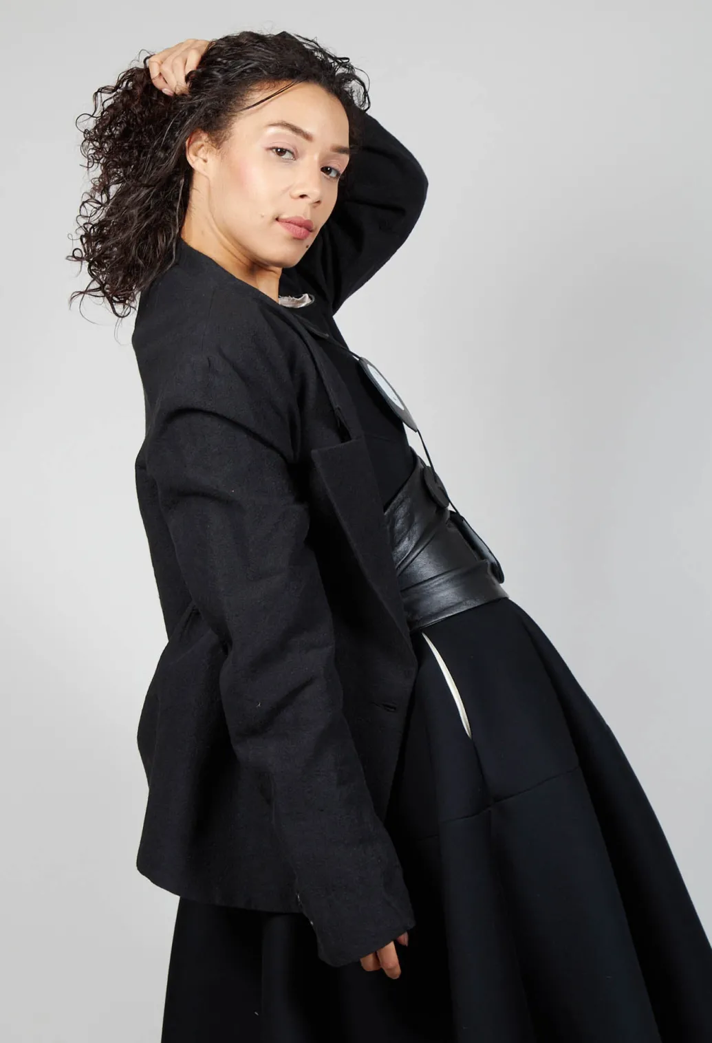 Double Lapel Blazer in Black