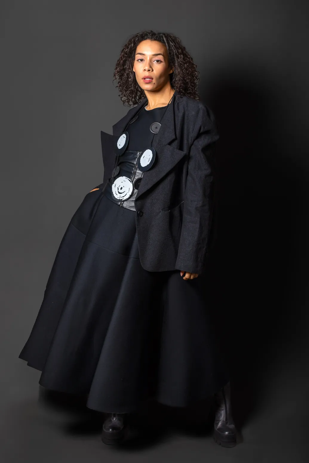 Double Lapel Blazer in Black