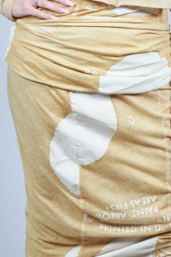 Double Layered Pencil Skirt in Corn Dot