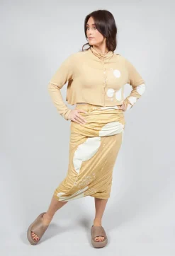 Double Layered Pencil Skirt in Corn Dot