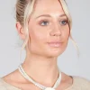 Double Stranded Choker in Mint Green