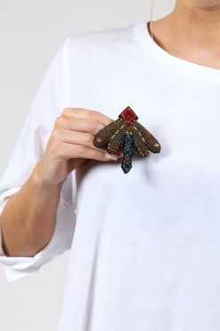 Dragonfly Brooch in Gold