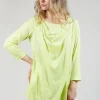 Draped Jersey Top in Sun Print