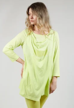 Draped Jersey Top in Sun Print