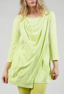 Draped Jersey Top in Sun Print