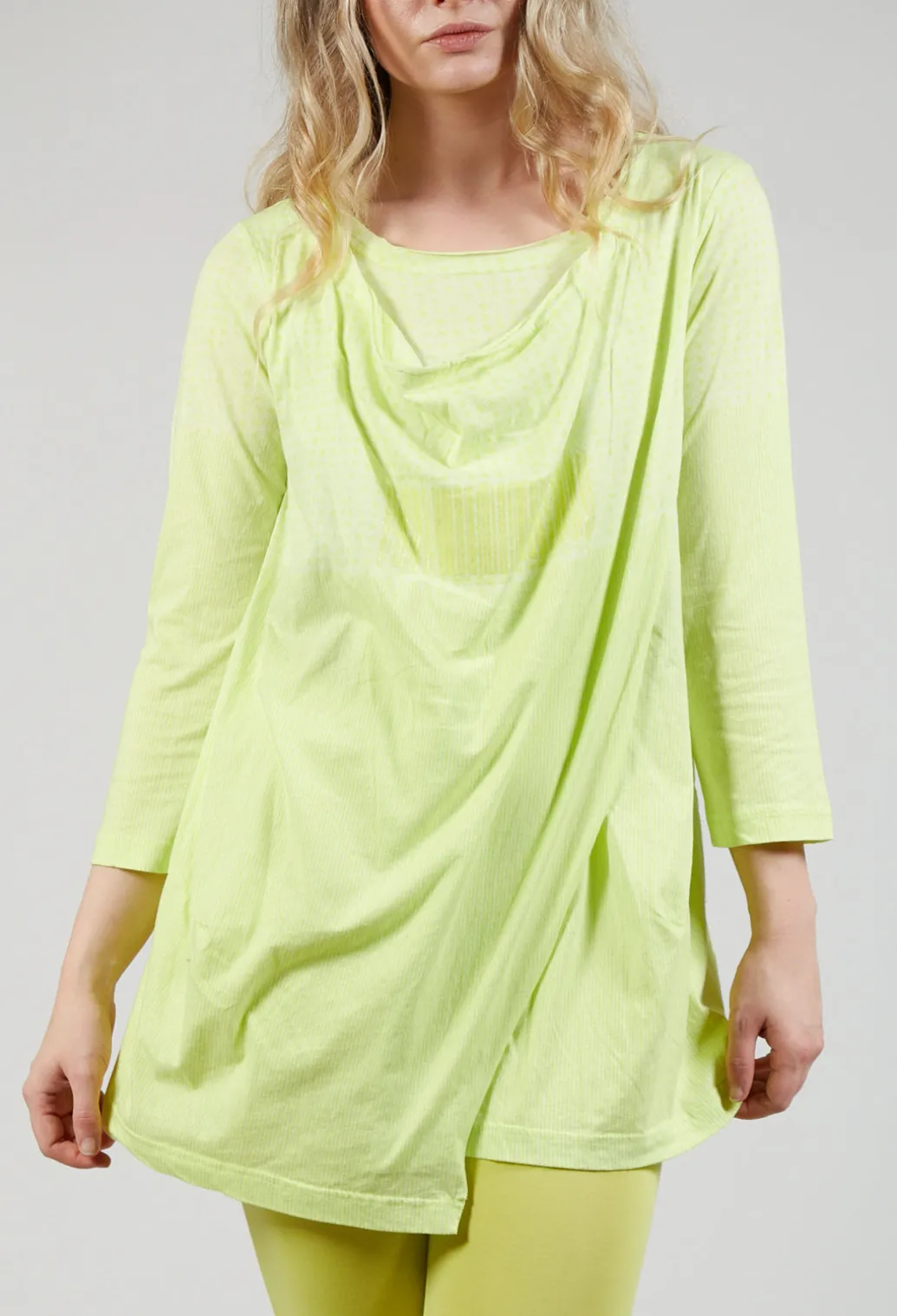 Draped Jersey Top in Sun Print
