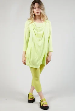 Draped Jersey Top in Sun Print