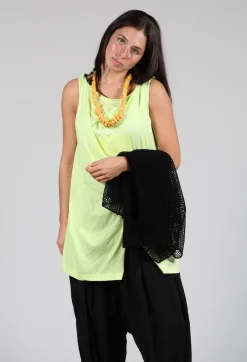 Draped Jersey Vest Top in Sun Print