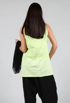 Draped Jersey Vest Top in Sun Print
