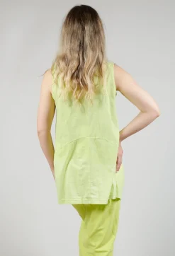 Draped Jersey Vest Top in Sun Print