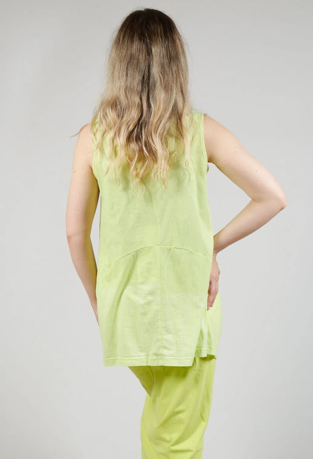 Draped Jersey Vest Top in Sun Print