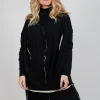 Draped Top in Black Black
