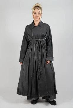 Dress Coat in Gabardina and Raso di Viscosa Grey Storm
