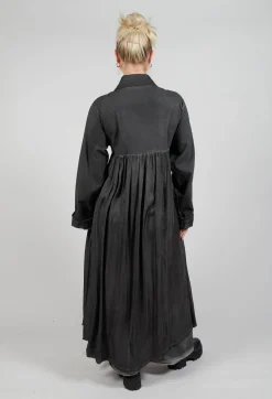 Dress Coat in Gabardina and Raso di Viscosa Grey Storm