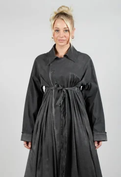 Dress Coat in Gabardina and Raso di Viscosa Grey Storm
