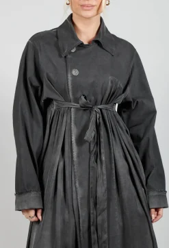 Dress Coat in Gabardina and Raso di Viscosa Grey Storm