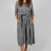 Dress Dalia in Grey Check