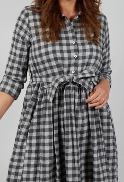 Dress Dalia in Grey Check