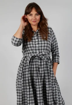 Dress Dalia in Grey Check