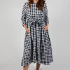 Dress Dalia in Navy Check