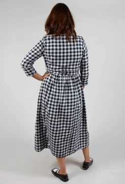 Dress Dalia in Navy Check