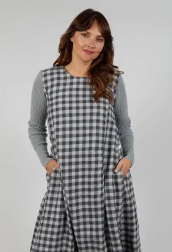 Dress Dea in Grey Check