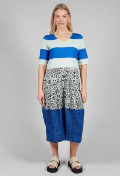 Dress Durga Sea Stripes Amparo Blue in Blue