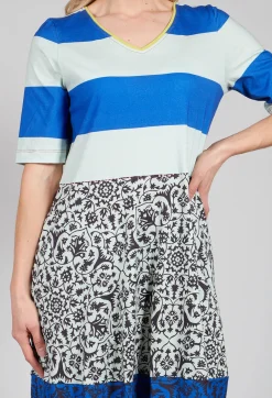 Dress Durga Sea Stripes Amparo Blue in Blue