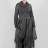 Dress Dust Coat in Gabardina and Viscosa Seta Grey Storm
