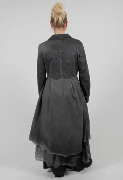 Dress Dust Coat in Gabardina and Viscosa Seta Grey Storm