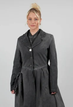 Dress Dust Coat in Gabardina and Viscosa Seta Grey Storm