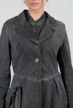 Dress Dust Coat in Gabardina and Viscosa Seta Grey Storm