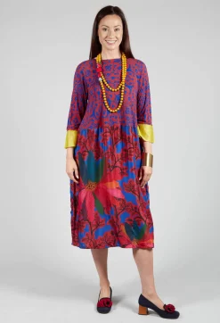 Dress Poppy Classic and Cuffs Blossom in Red
