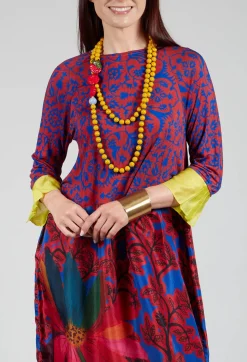 Dress Poppy Classic and Cuffs Blossom in Red