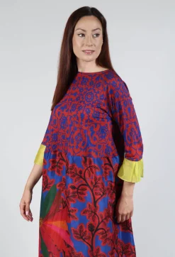 Dress Poppy Classic and Cuffs Blossom in Red
