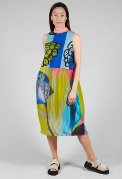 Dress Poppy Turtle Neck Sleeveless Plage in Blue