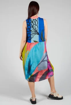 Dress Poppy Turtle Neck Sleeveless Plage in Blue