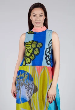 Dress Poppy Turtle Neck Sleeveless Plage in Blue