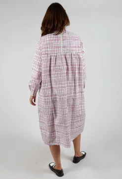 Dress Print Dorinda in Fucshia Checks