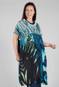 Dress Selkie Black Dongo in Blue