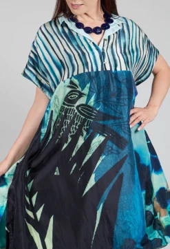 Dress Selkie Black Dongo in Blue