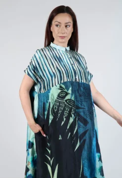 Dress Selkie Black Dongo in Blue