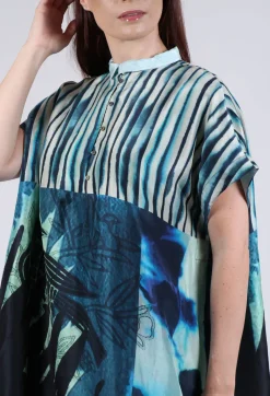 Dress Selkie Black Dongo in Blue