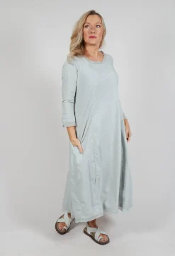 Dress with Mesh Detail Hems in Grey