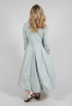 Dress with Mesh Detail Hems in Grey